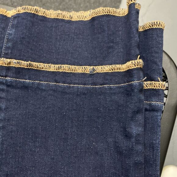 L'agence Jada Carson Tiered Hem Straight Leg High Rise Dark Wash Jeans Size 25 - Picture 5 of 5